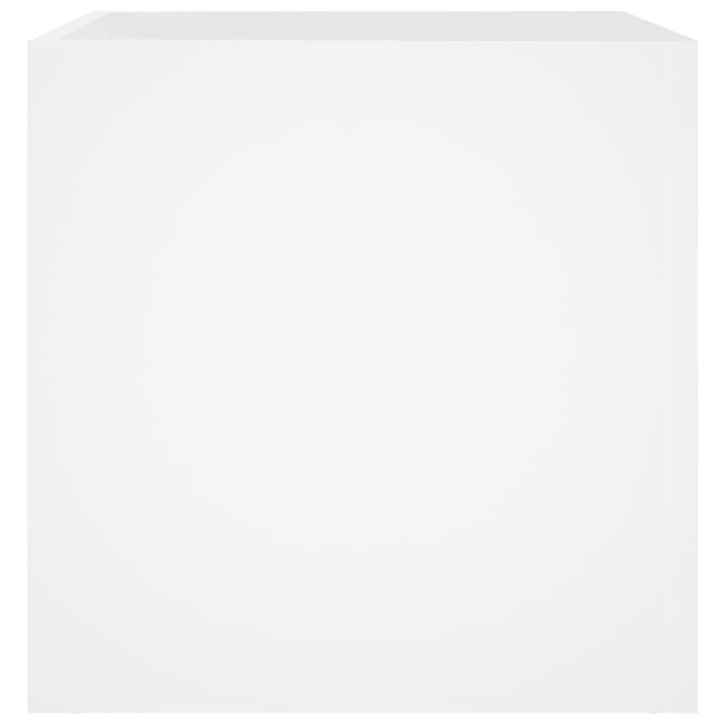 vidaXL Jardinière blanc 40x40x40 cm bois d'ingénierie