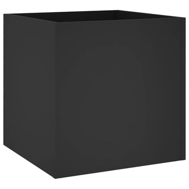 vidaXL Jardinière noire 40x40x40 cm Bois d'ingénierie