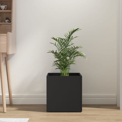 vidaXL Jardinière noire 40x40x40 cm Bois d'ingénierie