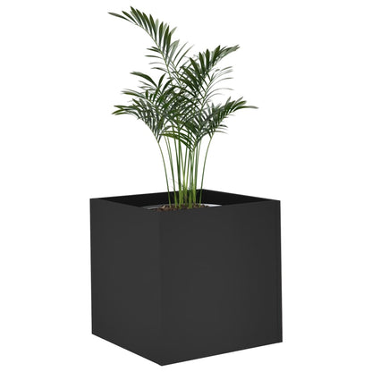 vidaXL Jardinière noire 40x40x40 cm Bois d'ingénierie