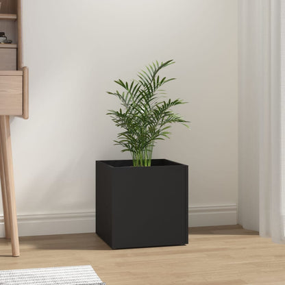 vidaXL Jardinière noire 40x40x40 cm Bois d'ingénierie