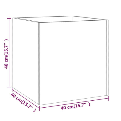 vidaXL Pflanzgefäß Betongrau 40x40x40 cm Holzwerkstoff