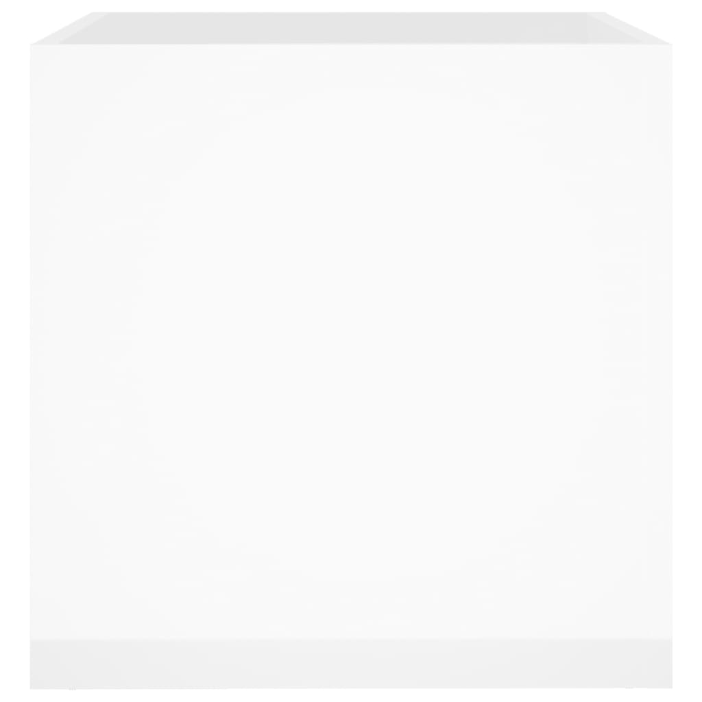 vidaXL Jardinière blanc brillant 40x40x40 cm bois d'ingénierie