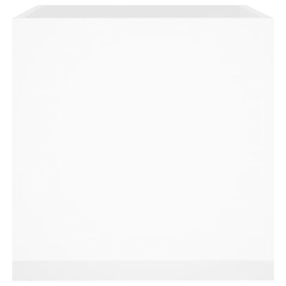 vidaXL Jardinière blanc brillant 40x40x40 cm bois d'ingénierie