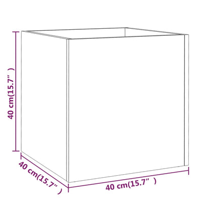 vidaXL Jardinière blanc brillant 40x40x40 cm bois d'ingénierie