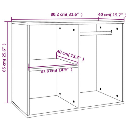 vidaXL Regal für Schminktisch Sonoma-Eiche 80x40x65 cm Holzwerkstoff