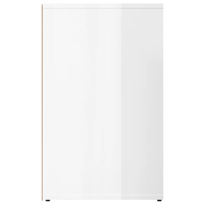 vidaXL Regal für Schminktisch Hochglanz-Weiß 80x40x65 cm Holzwerkstoff