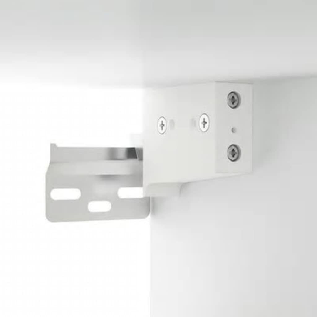 vidaXL Spiegelschrank mit LED Weiß 76x15x55 cm