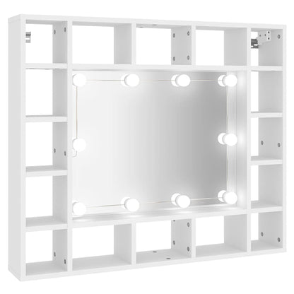 vidaXL Armoire de toilette avec LED Blanc 91x15x76,5 cm