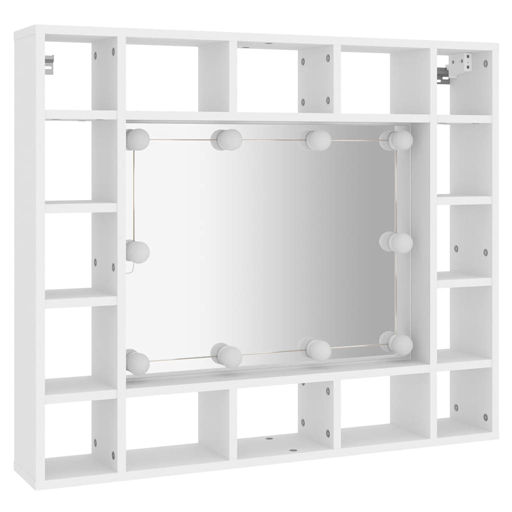 vidaXL Armoire de toilette avec LED Blanc 91x15x76,5 cm