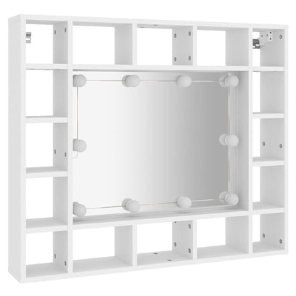 vidaXL Armoire de toilette avec LED Blanc 91x15x76,5 cm