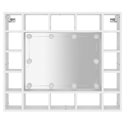 vidaXL Armoire de toilette avec LED Blanc 91x15x76,5 cm