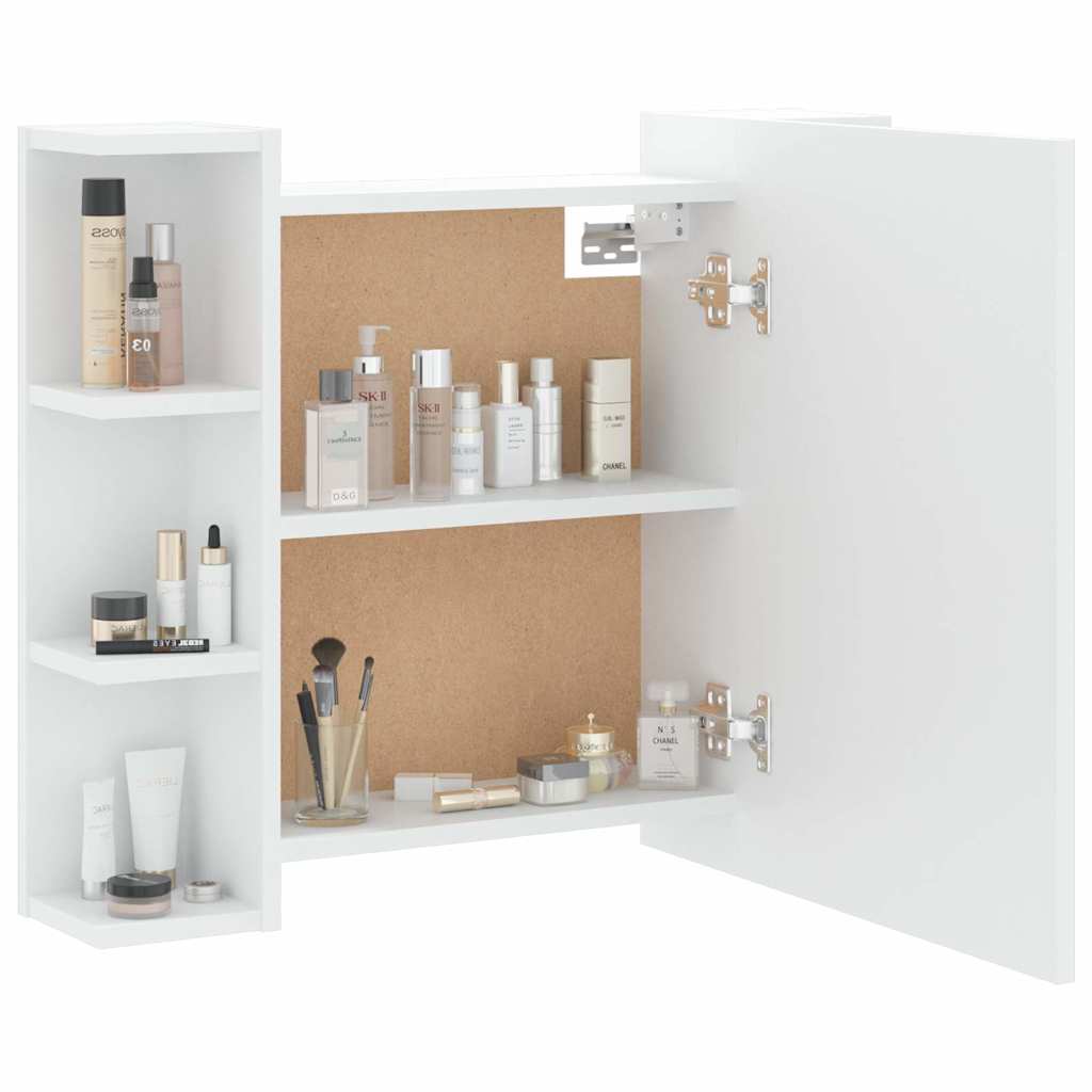 vidaXL Spiegelschrank mit LED Weiß 70x16,5x60 cm