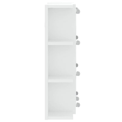 vidaXL Spiegelschrank mit LED Weiß 70x16,5x60 cm