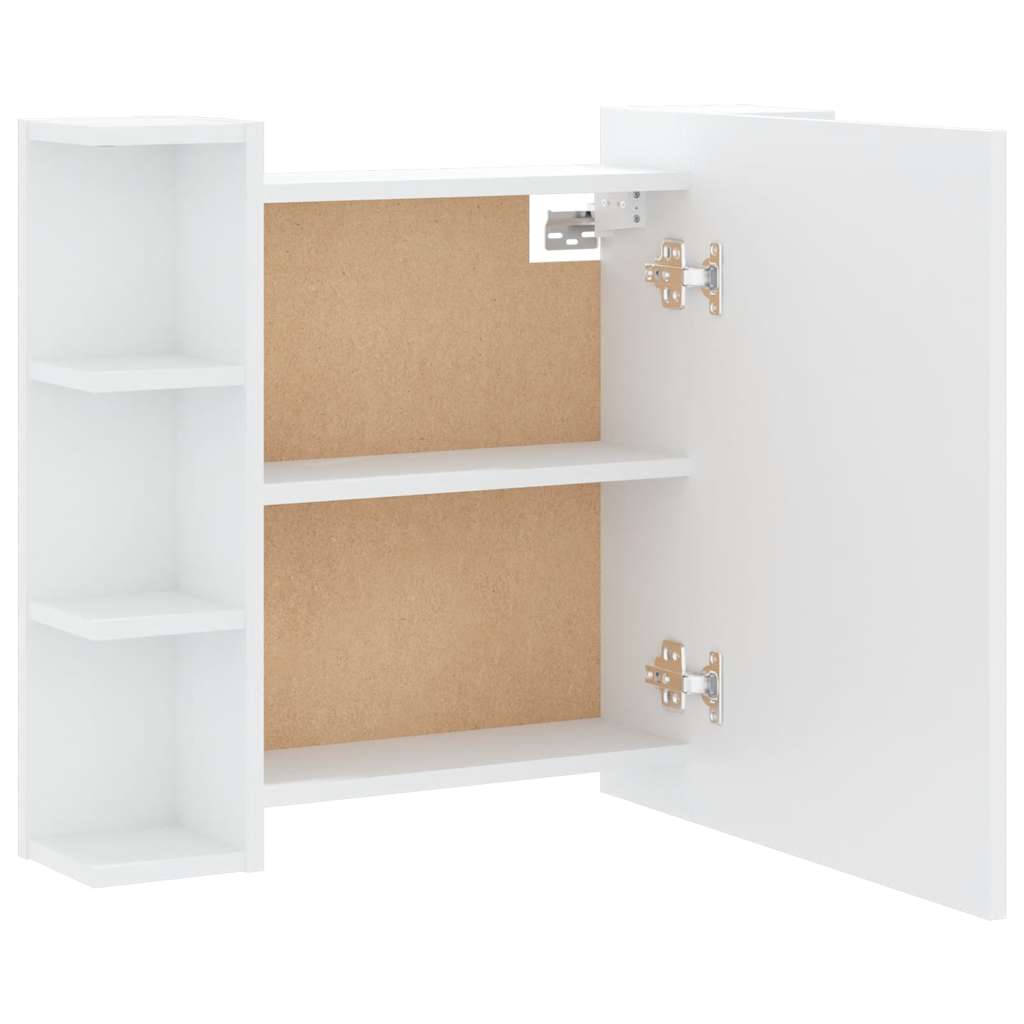 vidaXL Spiegelschrank mit LED Weiß 70x16,5x60 cm