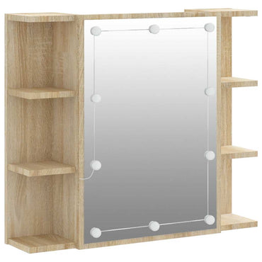 vidaXL Armoire de toilette avec LED Chêne Sonoma 70x16,5x60 cm