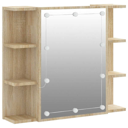 vidaXL Armoire de toilette avec LED Chêne Sonoma 70x16,5x60 cm