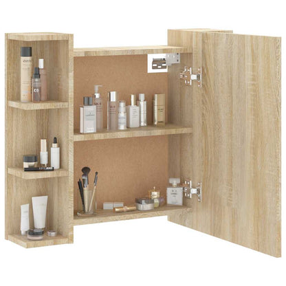 vidaXL Armoire de toilette avec LED Chêne Sonoma 70x16,5x60 cm