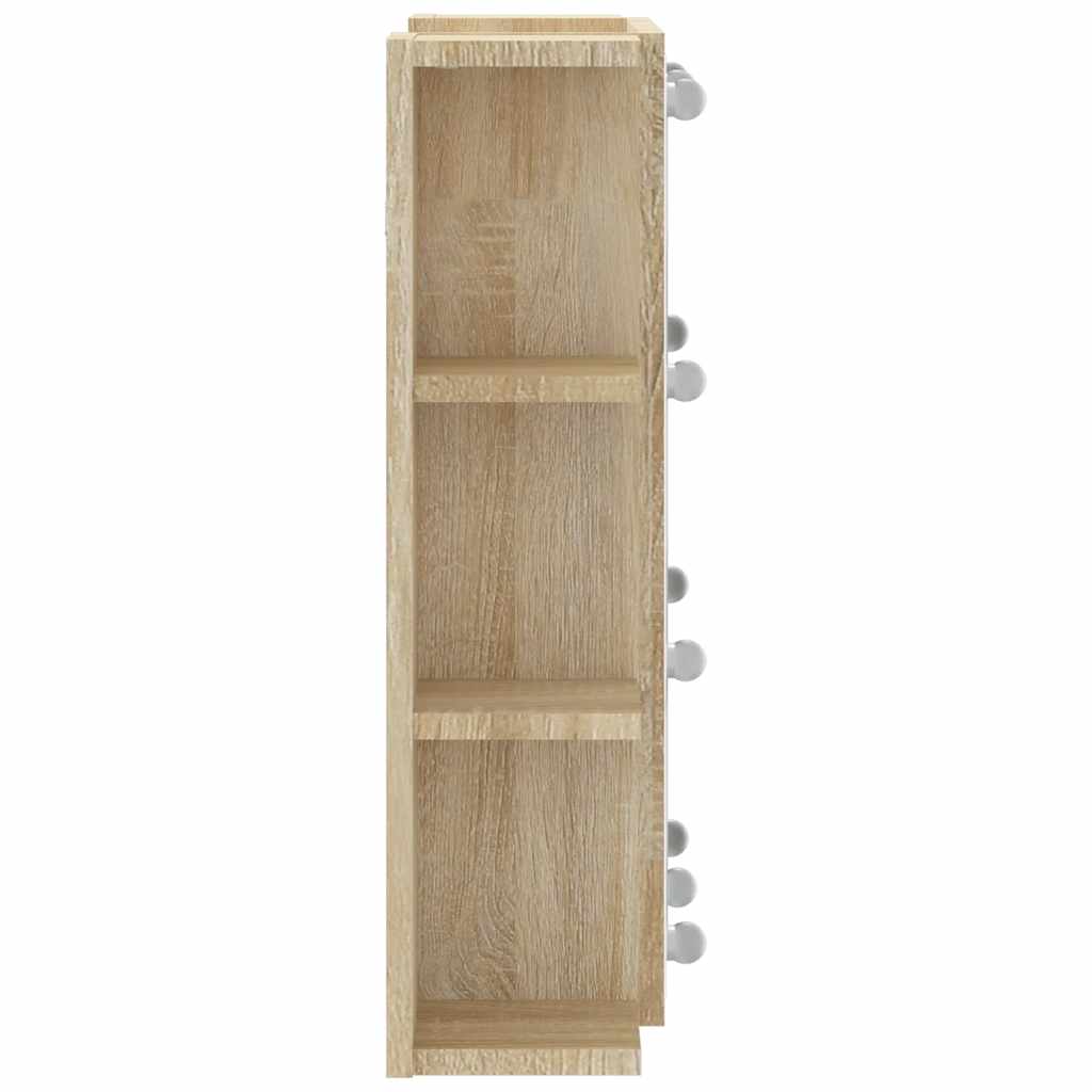 vidaXL Armoire de toilette avec LED Chêne Sonoma 70x16,5x60 cm
