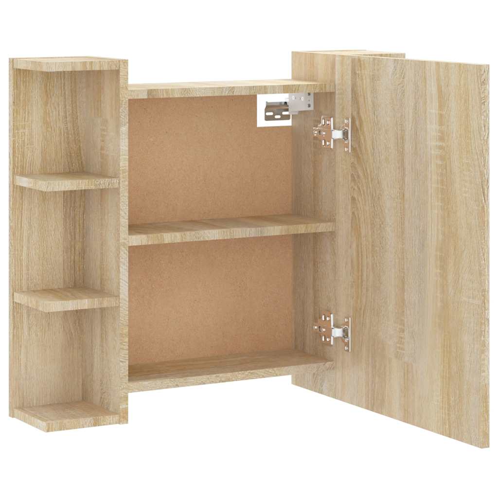 vidaXL Armoire de toilette avec LED Chêne Sonoma 70x16,5x60 cm