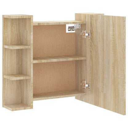 vidaXL Armoire de toilette avec LED Chêne Sonoma 70x16,5x60 cm