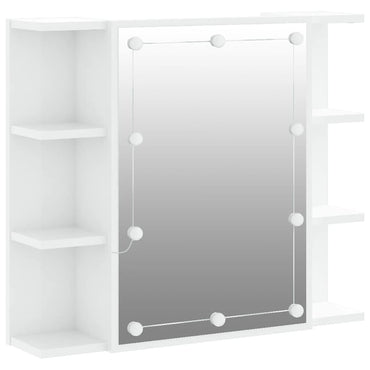 vidaXL Armoire de toilette à LED Blanc brillant 70x16,5x60 cm