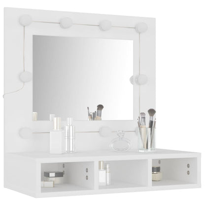 vidaXL Armoire de toilette avec LED Blanc 60x31,5x62 cm