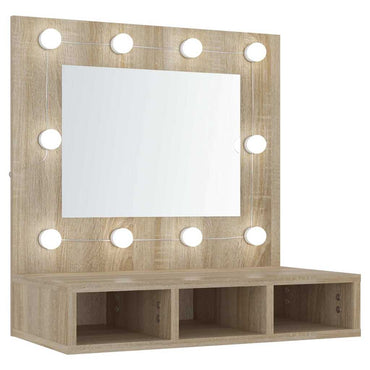 vidaXL Armoire de toilette à LED chêne Sonoma 60x31,5x62 cm
