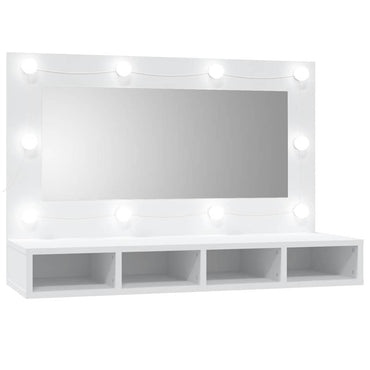 vidaXL Armoire de toilette avec LED Blanc 90x31,5x62 cm