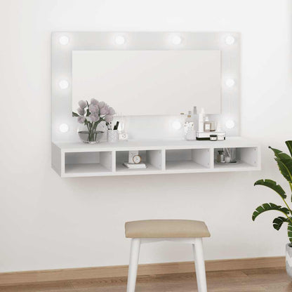 vidaXL Armoire de toilette avec LED Blanc 90x31,5x62 cm