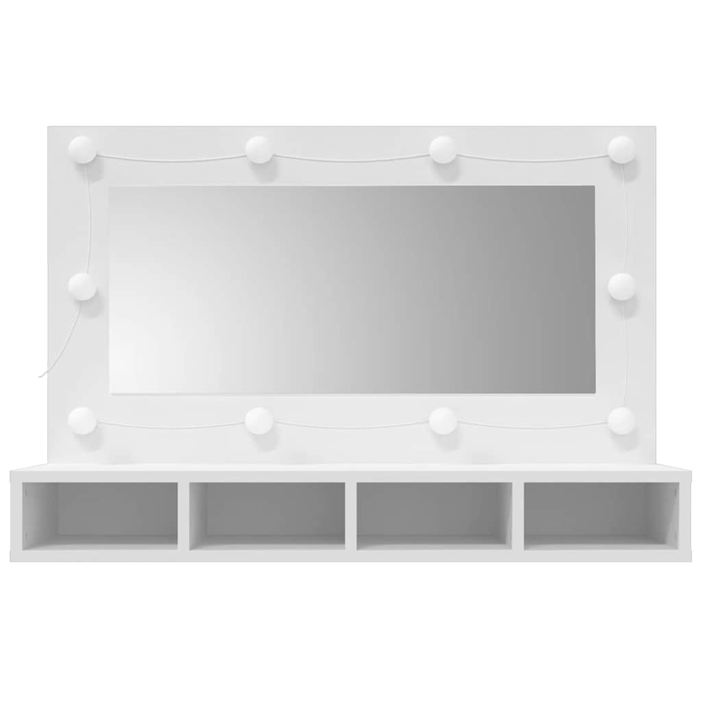 vidaXL Armoire de toilette avec LED Blanc 90x31,5x62 cm
