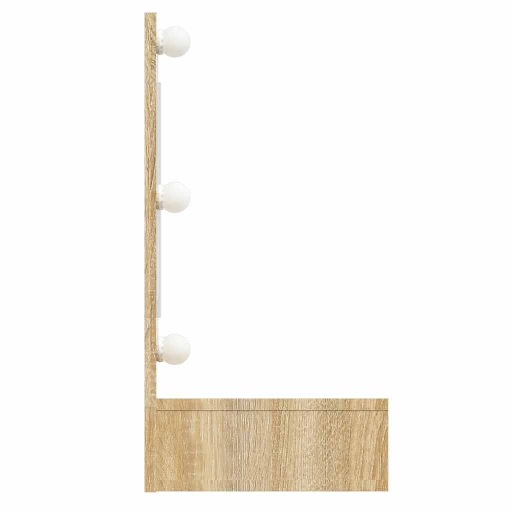 vidaXL Armoire de toilette à LED chêne Sonoma 90x31,5x62 cm