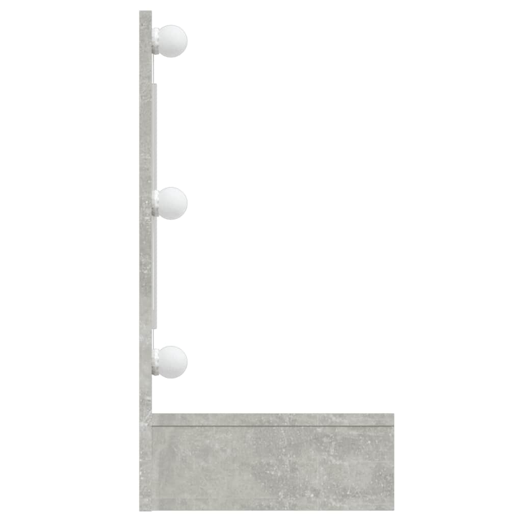 vidaXL Armoire de toilette avec LED gris béton 90x31,5x62 cm