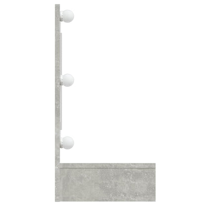vidaXL Armoire de toilette avec LED gris béton 90x31,5x62 cm