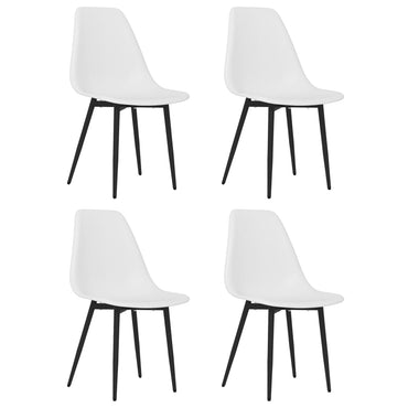 vidaXL Chaises de salle à manger 4 pcs Blanc PP