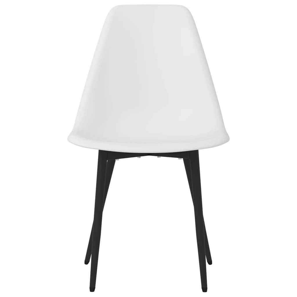 vidaXL Chaises de salle à manger 4 pcs Blanc PP