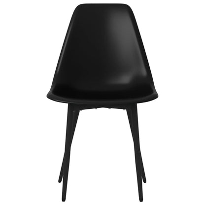 vidaXL Chaises de salle à manger 2 pcs Noir PP