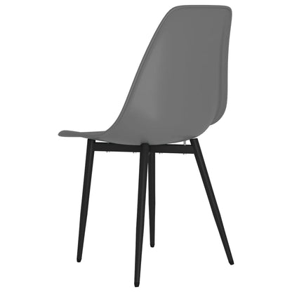 vidaXL Chaises de salle à manger 2 pcs Gris PP