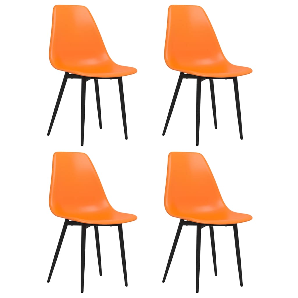 vidaXL Chaises de salle à manger 4 pcs Orange PP