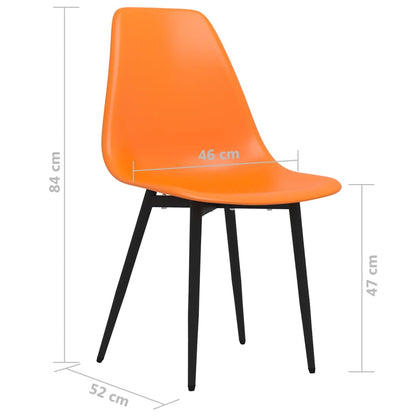 vidaXL Chaises de salle à manger 4 pcs Orange PP