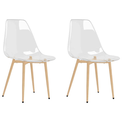 vidaXL Chaises de salle à manger 2 pcs Transparent PET