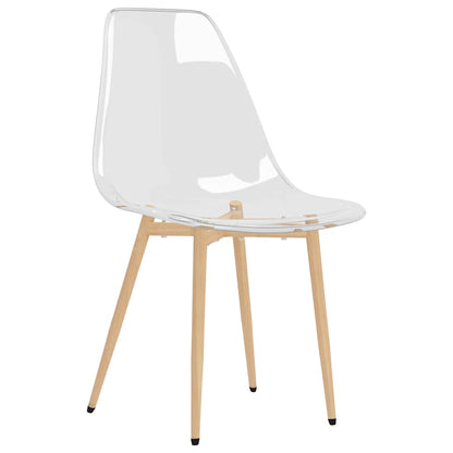vidaXL Chaises de salle à manger 2 pcs Transparent PET