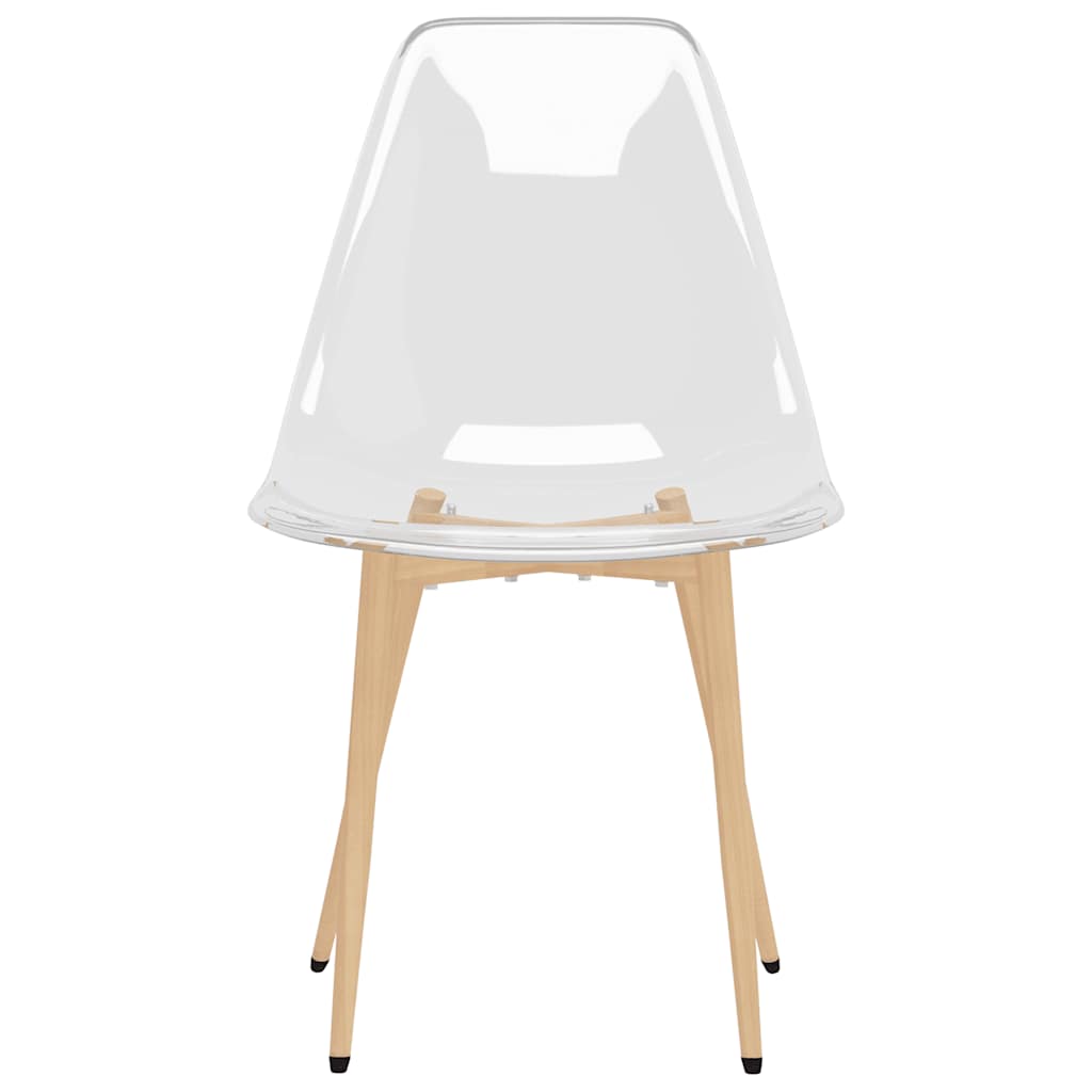 vidaXL Chaises de salle à manger 2 pcs Transparent PET