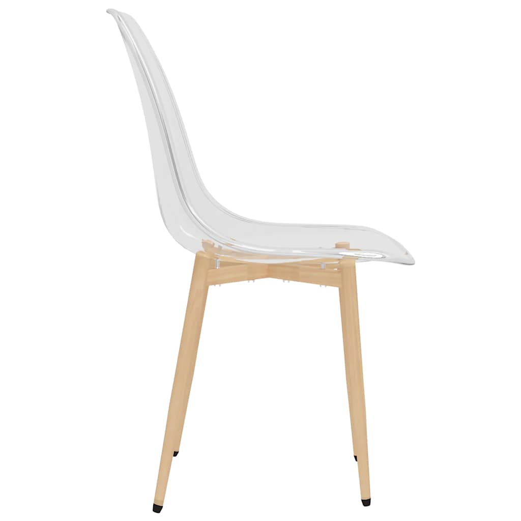 vidaXL Chaises de salle à manger 2 pcs Transparent PET