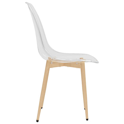 vidaXL Chaises de salle à manger 2 pcs Transparent PET