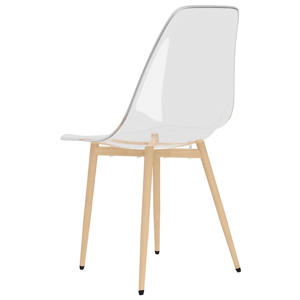 vidaXL Chaises de salle à manger 2 pcs Transparent PET