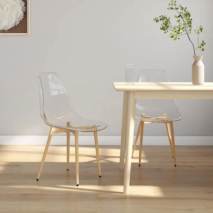 vidaXL Chaises de salle à manger 2 pcs Transparent PET