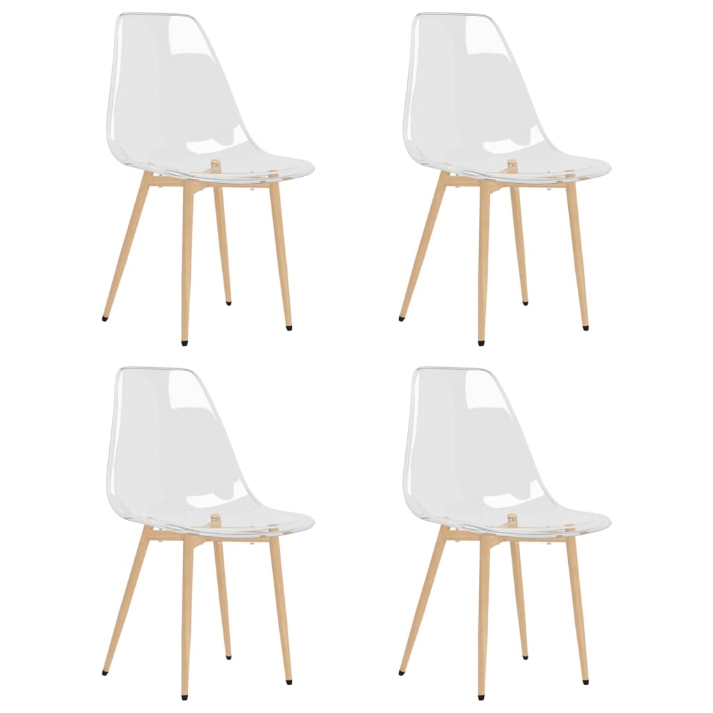 vidaXL Chaises de salle à manger 4 pcs Transparent PET