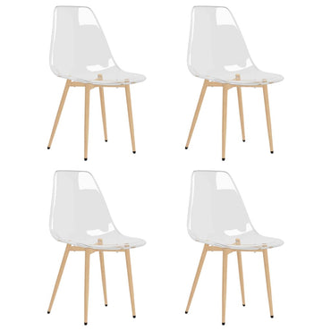 vidaXL Chaises de salle à manger 4 pcs Transparent PET