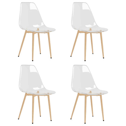 vidaXL Chaises de salle à manger 4 pcs Transparent PET